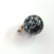 Кулон из обсидиана 14 мм, из натурального камня, подвеска, украшение, медальон, черный с серым