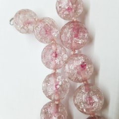 Горный хрусталь прессованный бусины 14 мм, натуральные камни, поштучно, светло-розовый