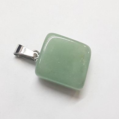 Кулон из нефрита 18*16*10 мм, из натурального камня, подвеска, украшение, медальон, светло-зеленый