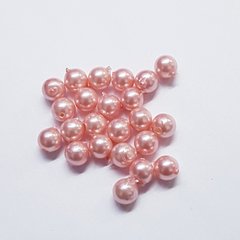 Бусины Майорка 4 мм, поштучно, розовый, перламутровый