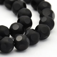Агат черный бусины 10 мм, натуральные камни, поштучно