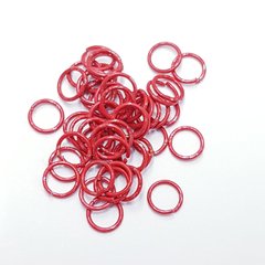 Кольцо для соединения, 6*1 мм, из бижутерного сплава, фурнитура, крашеное, красный