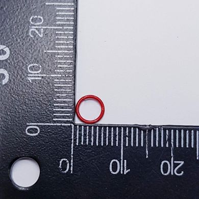 Кольцо для соединения, 6*1 мм, из бижутерного сплава, фурнитура, крашеное, красный
