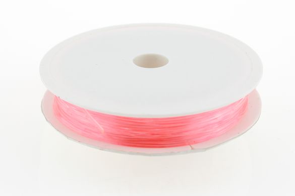 Силіконова нитка, 0.8 мм, колір блідо-рожевий, 8 метрів в котушці
