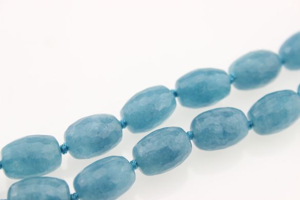 Аквамарин бусины 10*14 мм, натуральные камни, поштучно, голубые