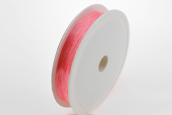Силіконова нитка, 0.8 мм, колір блідо-рожевий, 8 метрів в котушці