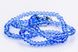 Хрусталь бусины 6 мм, ~95 шт / нить, на нитке, сине-голубой прозрачный.