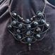 Колье Ажур из хрусталя и бисера, длина изделия около 64 см, колье, ожерелье, черные
