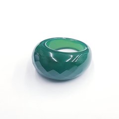 Кольцо из натурального камня агата, натуральные камни, цвет зеленый