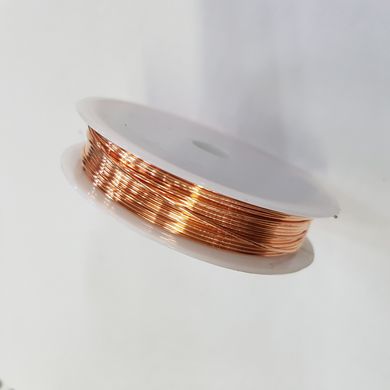 Дріт ювелірний 0.8 мм, 3-4 метрів в котушці, рожеве золото