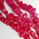 Самоцвет прессованный окрашенный бусины ширина 7-20 мм, длина нитки 44 см, крошка, натуральные камни, розовый