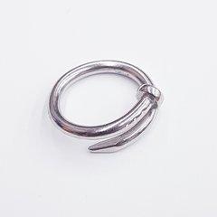 Кольцо, металлический, гвоздь, цвет серебро