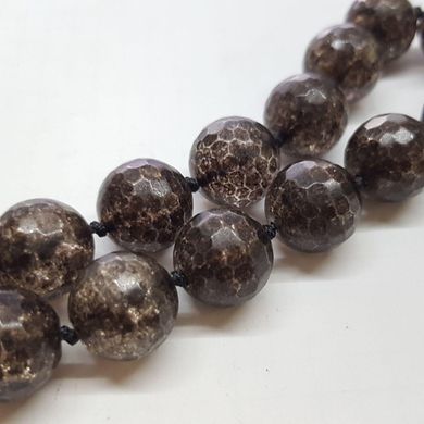 Горный хрусталь прессованный бусины 14 мм, натуральные камни, поштучно, коричневый