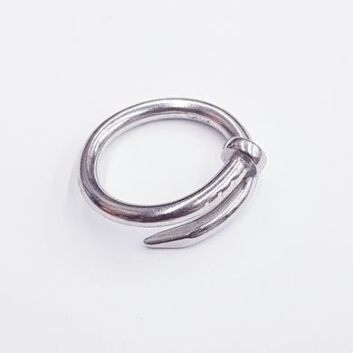 Кольцо, металлический, гвоздь, цвет серебро