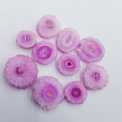 Кварц друзы 13-21*4-5 мм, натуральные камни, поштучно, розовый
