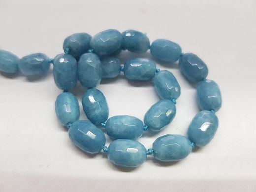 Аквамарин бусины 8*12 мм, натуральные камни, поштучно, голубые