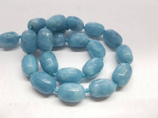 Аквамарин бусины 8*12 мм, натуральные камни, поштучно, голубые