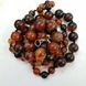 Сердолик бусины 4 мм, натуральные камни, поштучно, коричнево-черный