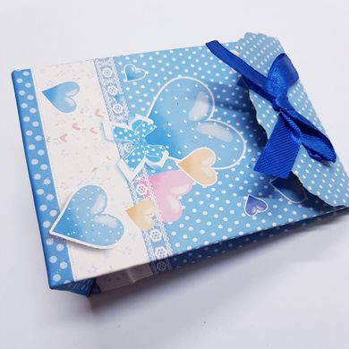 Подарочный пакет, конверт, для украшений, из картона, 10,5*7,5*4 см, разноцветный с атласным бантом