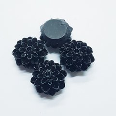 Кабошон 15*15*8 мм, украшение, пластик, черный