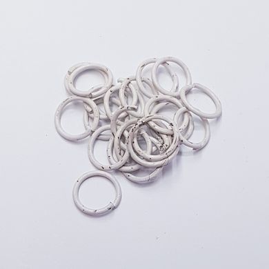 Кольцо для соединения, 8*1 мм, из бижутерного сплава, фурнитура, крашеное, белый