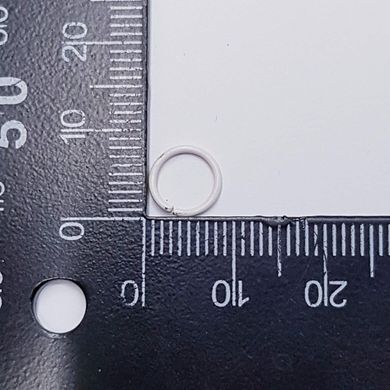 Кольцо для соединения, 8*1 мм, из бижутерного сплава, фурнитура, крашеное, белый