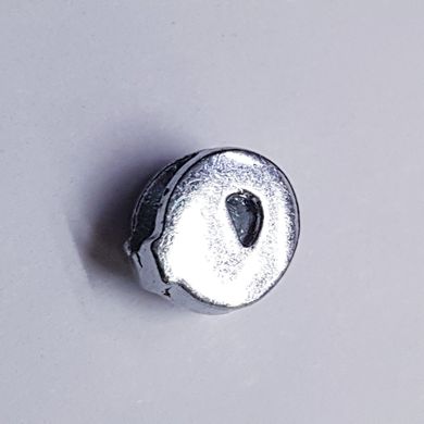 Бусина металлическая 10*9*7 мм, инкрустированные, поштучно, платина