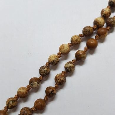 Яшма древесная бусины 6 мм, ~53 шт / нить,  натуральные камни, на нитке, коричневые