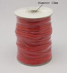 Шнур полиестер, 1.5 мм, красный матовый