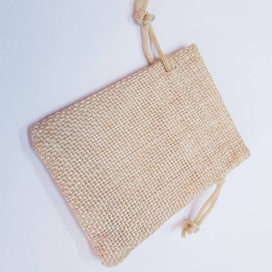 Подарочный мешочек для украшений, из хлопка, 8,5*6,5*0,4 см, бежевый