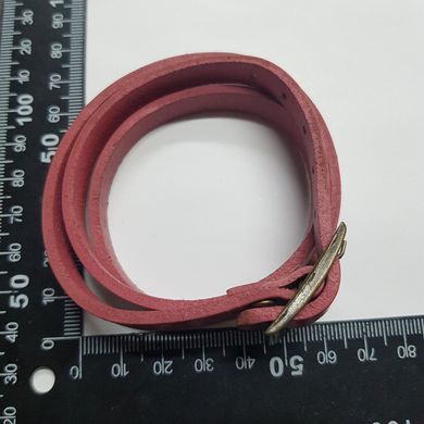 Ремінець браслет зі шкіри, ширина 9 мм, довжина 60 см, рожевий