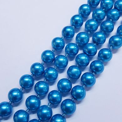 Бусины Майорка 8 мм, поштучно, голубой, перламутровый