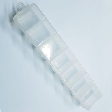 Організатор для намистин 15 * 6 * 1,5 см на 14 комірок, трансформер пластиковий