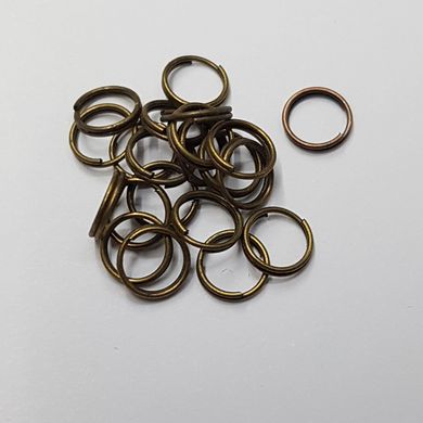 Кольцо для соединения, двойное, 7*1 мм, из бижутерного сплава, фурнитура, бронза