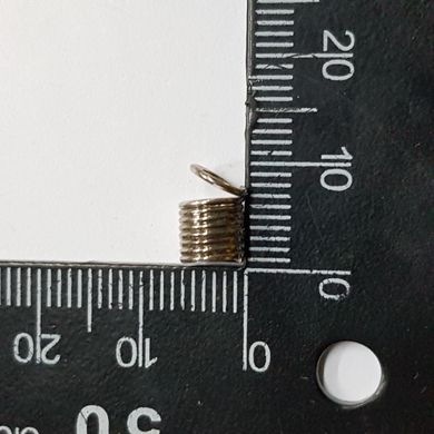 Концевик-пружинка металлический, из бижутерного сплава, 5*6 мм, платина