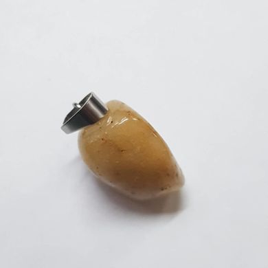 Кулон из солнечного камня 20*17*12 мм, из натурального камня, подвеска, украшение, медальон, бледно-желтый.