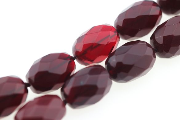 Рубеллит бусины 18*12 мм, натуральные камни, поштучно, бордовые