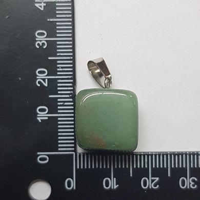 Кулон из нефрита 15*16*15 мм, из натурального камня, подвеска, украшение, медальон, зеленый