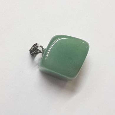 Кулон из нефрита 15*16*15 мм, из натурального камня, подвеска, украшение, медальон, зеленый