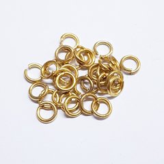 Кольцо для соединения, одинарное, 5*1 мм, из бижутерного сплава, фурнитура, золото