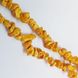 Самоцвет окрашенный натуральный бусины ширина 4-15 мм, длина нитки 45 см, крошка, натуральные камни, желтый
