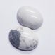 Кабошон из кахолонга 20*15*6 мм, из натурального камня, украшение, белый с серым