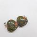 Кулон из унакита ~19*19*5 мм, из натурального камня, подвеска, украшение, медальон, розовый с зеленым