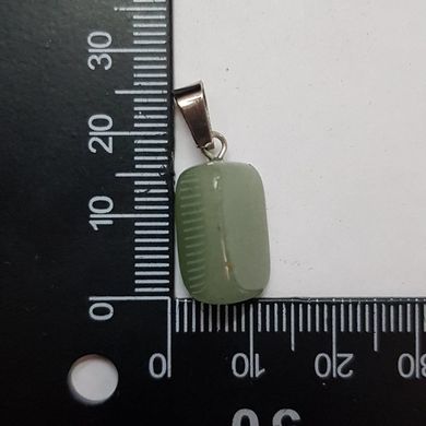 Кулон из нефрита 17*13*11 мм, из натурального камня, подвеска, украшение, медальон, светло-зеленый