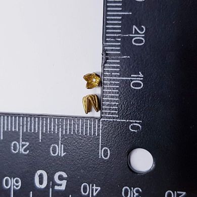 Шляпка металлическая из бижутерного сплава, 4*4 мм, штамповка, золото