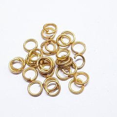 Кольцо для соединения, одинарное, 5*0,8 мм, из бижутерного сплава, фурнитура, золото