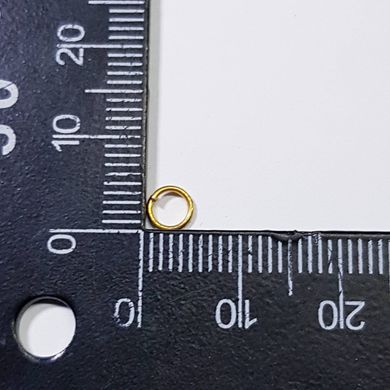 Кольцо для соединения, одинарное, 5*0,8 мм, из бижутерного сплава, фурнитура, золото