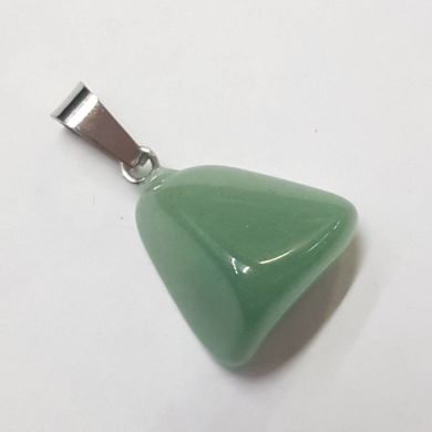 Кулон из нефрита 16*17*11 мм, из натурального камня, подвеска, украшение, медальон, светло-зеленый