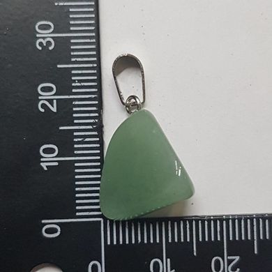 Кулон из нефрита 16*17*11 мм, из натурального камня, подвеска, украшение, медальон, светло-зеленый