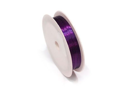 Проволока ювелирная, 0.3 мм, цвет фиолетовый, 25 метров в катушке